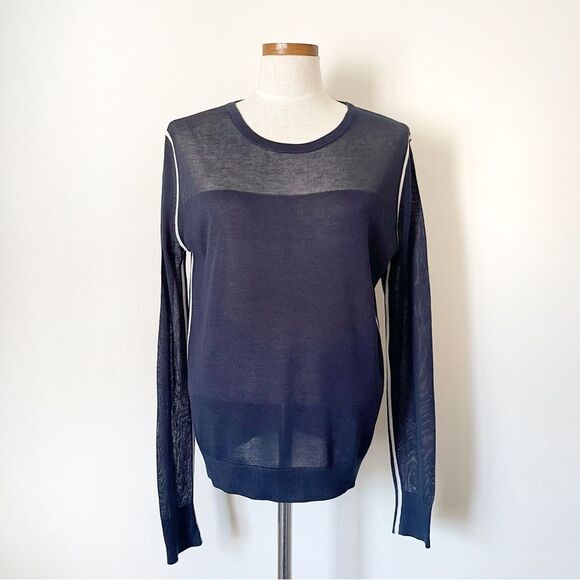 WORTH New York Black knit Crewneck sweater size Large NWOT - Picture 2 of 5